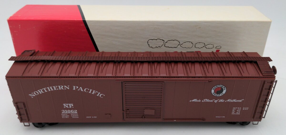 Pacific Rail B-510 S-Scale Northern Pacific 50' SGL SLDG DR Boxcar Kit #31062 EX/Box