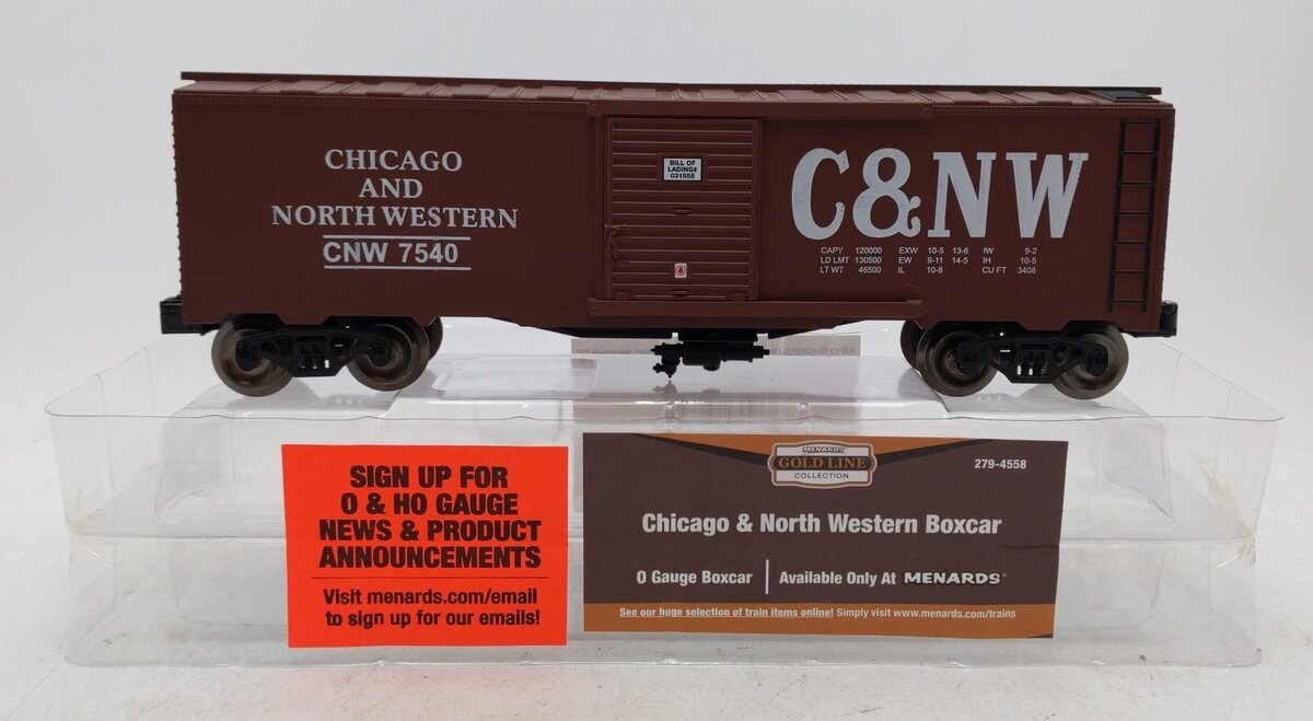 Menards 279-4558 O Gauge Chicago & North Western Boxcar EX/Box
