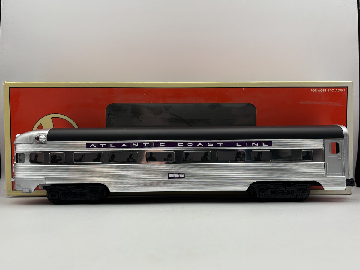 Lionel 6-19158 O Gauge Atlantic Coast Line Aluminum Observation Car #256 EX/Box
