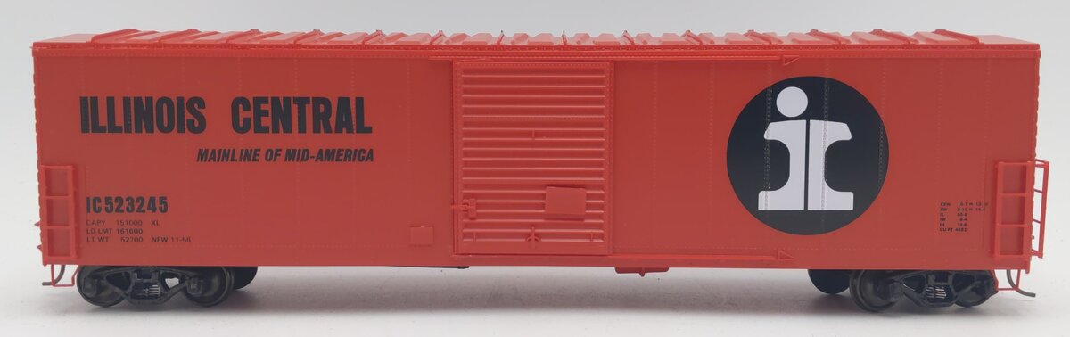 Pacific Rail B-524 S-Scale Illinois Central 50' SGL SLDG DR Boxcar Kit #523245 LN/Box
