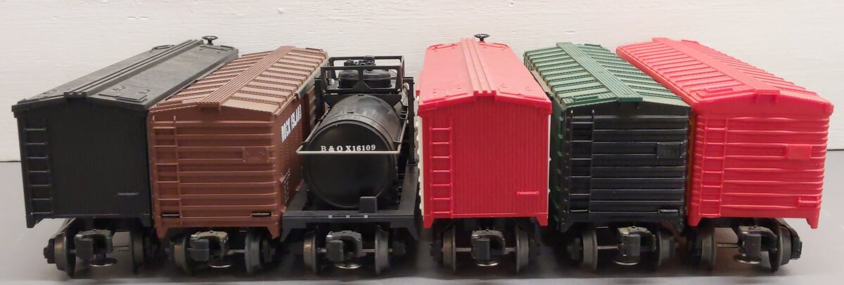 Lionel O Assorted Freight Cars 6-19523,6-19522, 6-19233,6-9884 [6] EX/Box