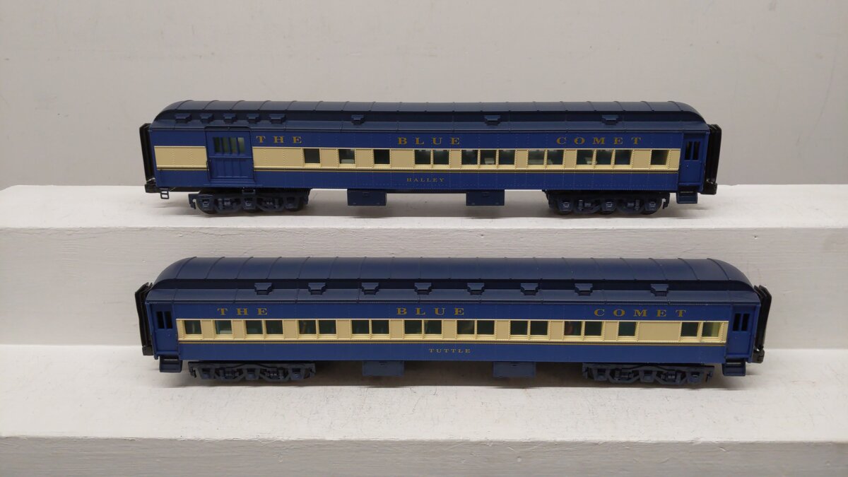 Lionel 6-39082 O Central of New Jersey Blue Comet Passenger Car Set (2) EX