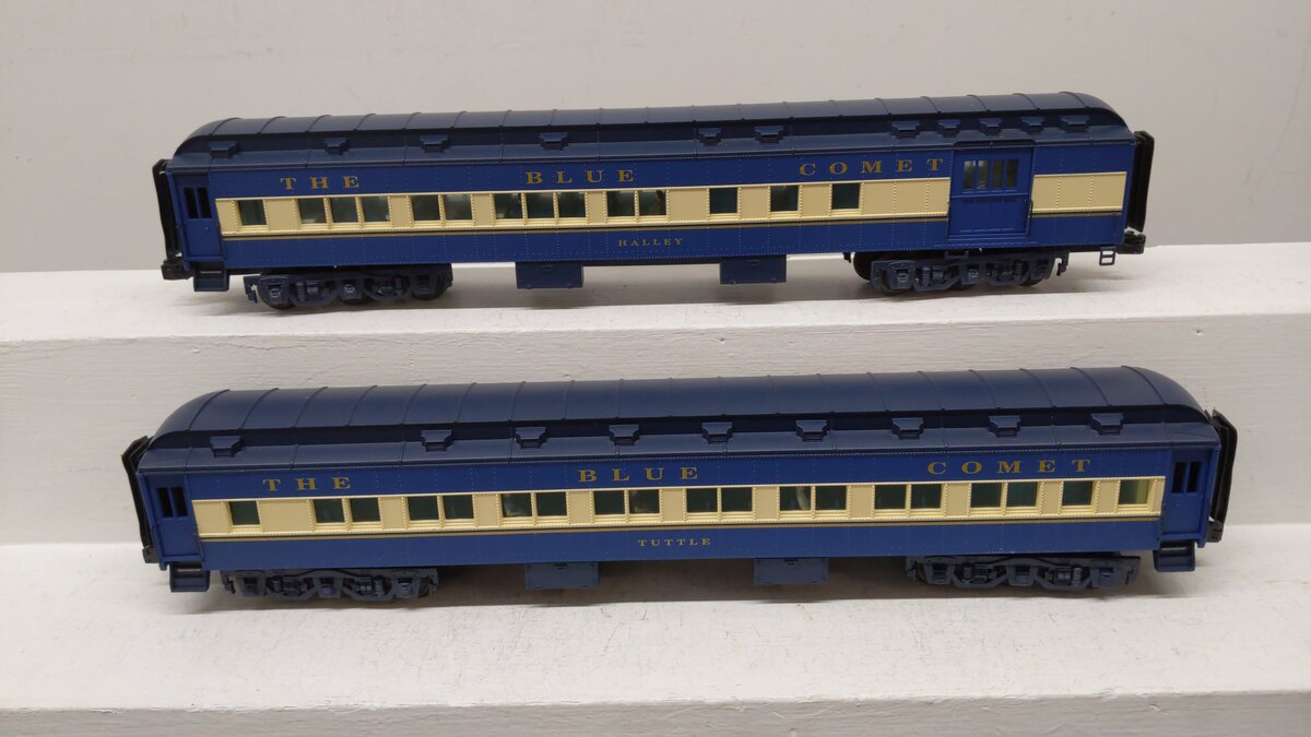 Lionel 6-39082 O Central of New Jersey Blue Comet Passenger Car Set (2) EX