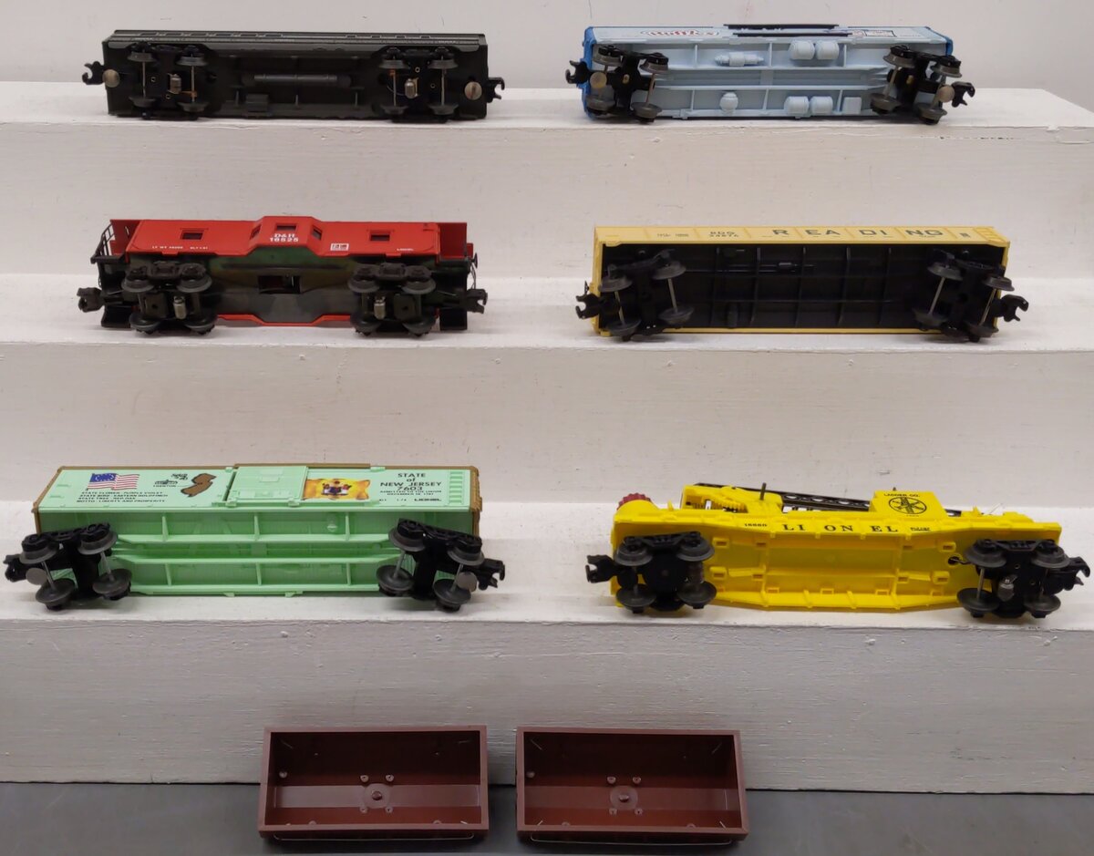 Lionel O Assorted Freight Cars 6-16525,6-9813,6-16041,6-7603,6-16660,6-17405 [6] EX/Box