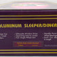MTH 20-6105 O FEC 60' Sleeper/Diner Aluminum Passenger Car Set (Set of 2) EX/Box