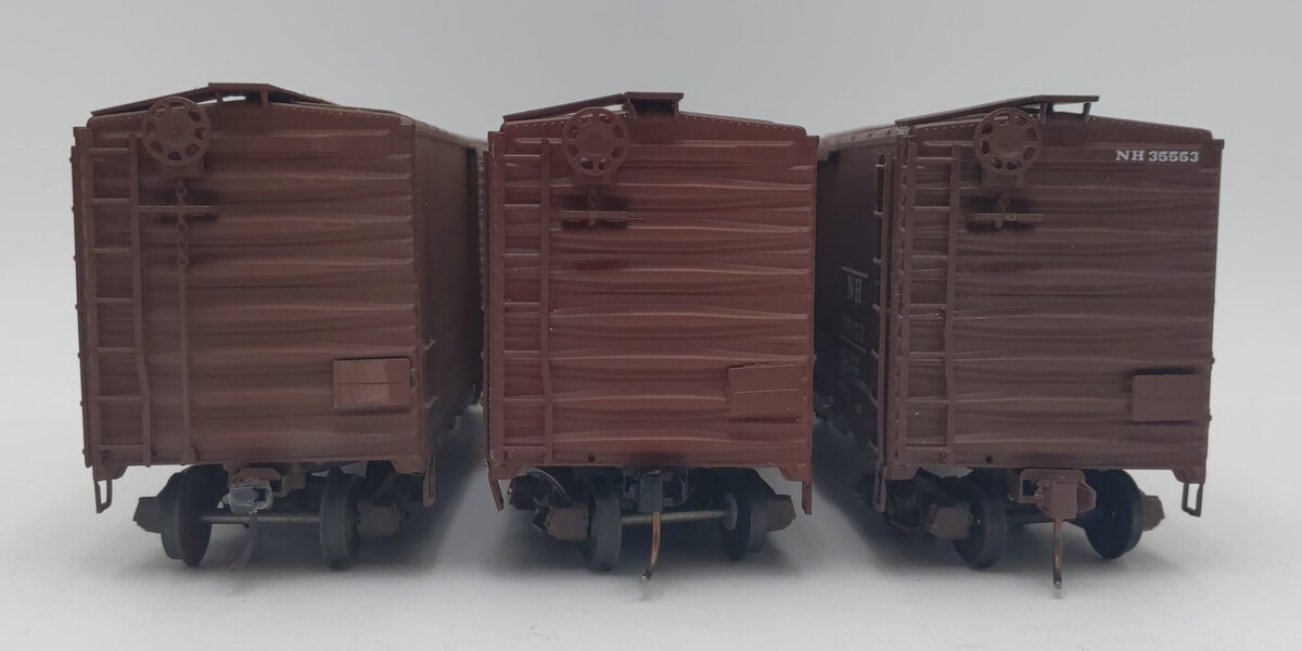 American Models S Scale Boxcars: 1989, 35553, 93211 [3] EX