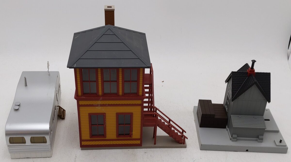 O Gauge Assorted Layout Plastic Buildings [3] EX