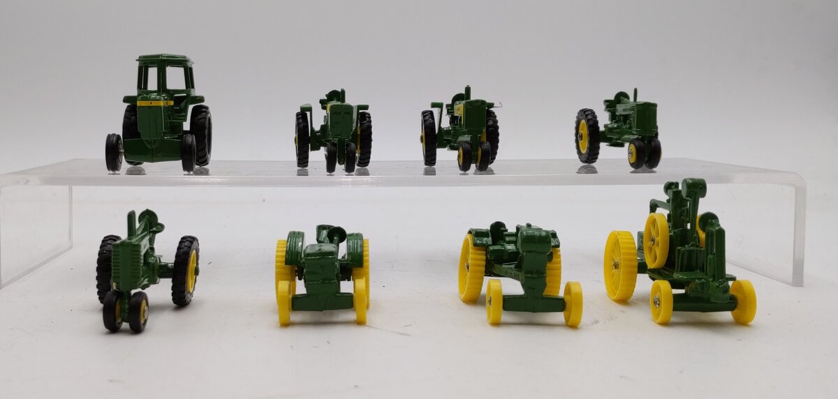 ERTL 1:64 Scale Eight John Deere Miniature Toy Tractor Set NIB