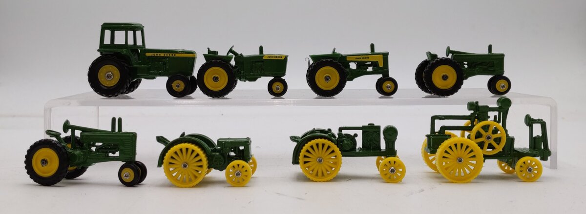 ERTL 1:64 Scale Eight John Deere Miniature Toy Tractor Set NIB
