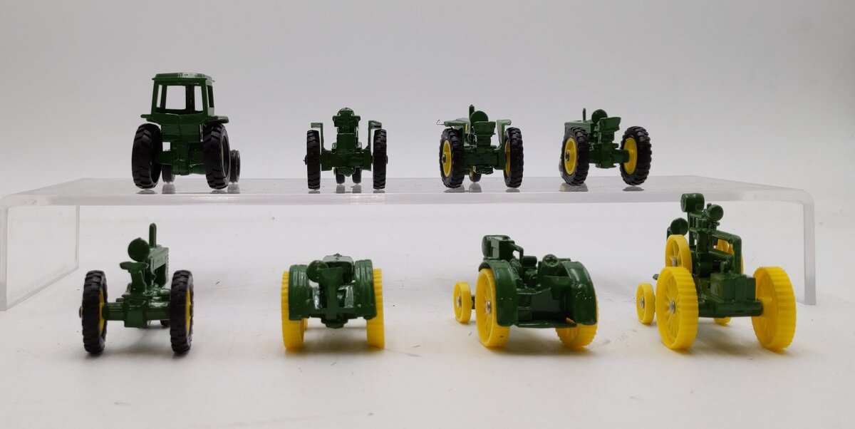 ERTL 1:64 Scale Eight John Deere Miniature Toy Tractor Set NIB