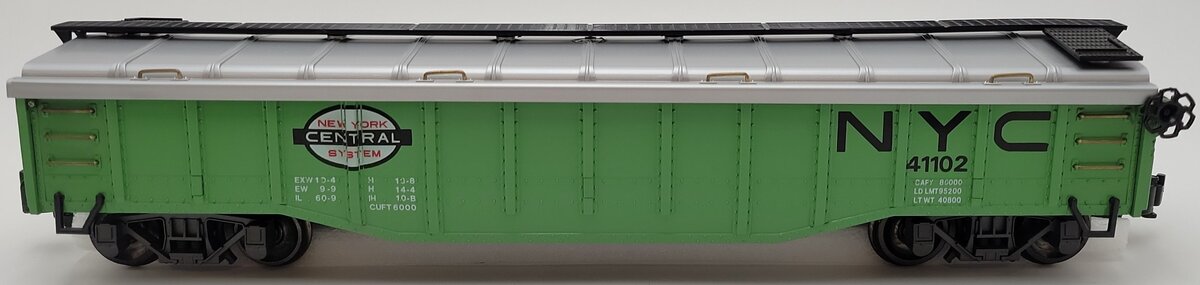Aristo-Craft REA-41102 G New York Central Green Covered Gondola (Metal Wheels) LN/Box