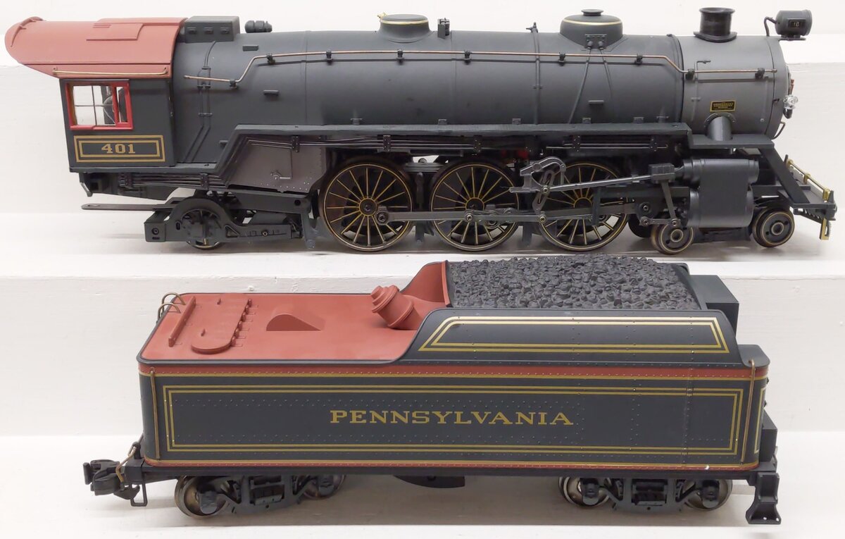 Aristo-Craft 21401 G Gauge Pennsylvania RR 4-6-2 Steam Locomotive & Tender EX/Box