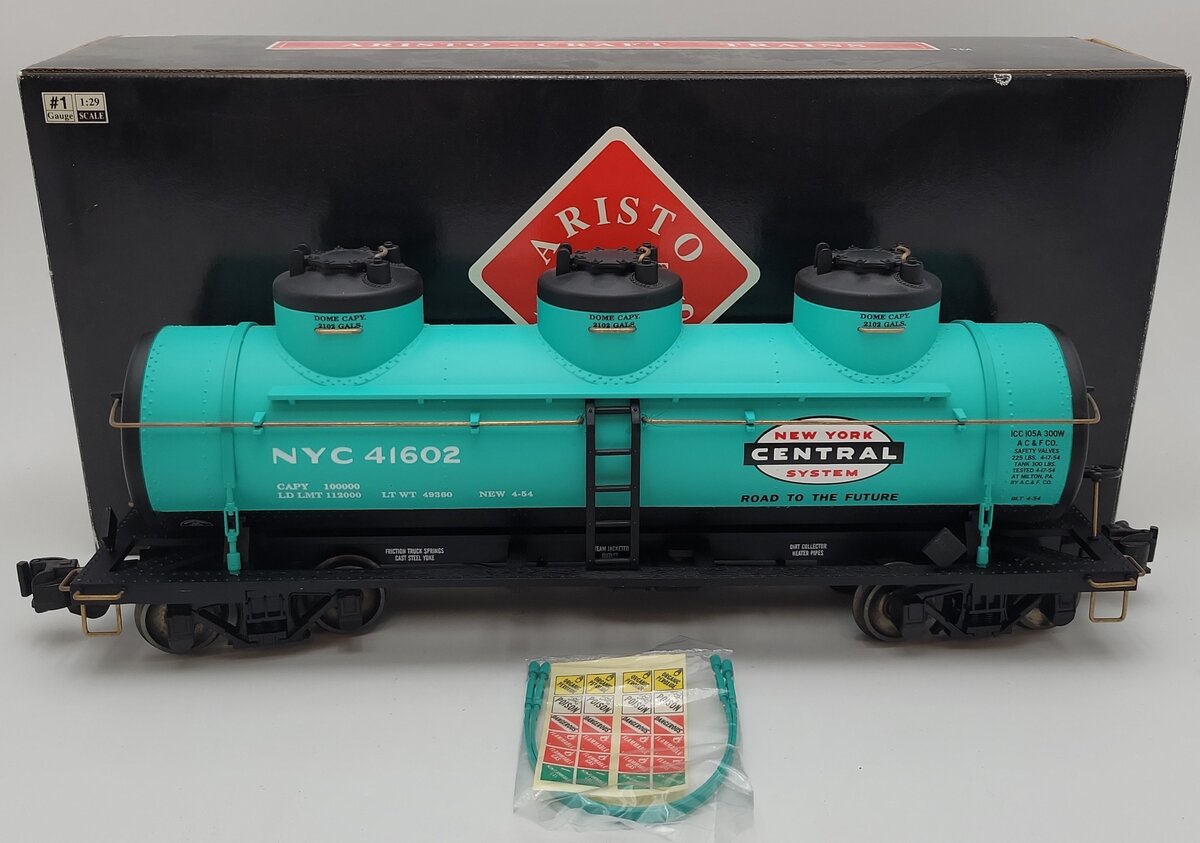 Aristo-Craft 41602 1 Gauge New York Central Triple Dome Tank Car EX/Box
