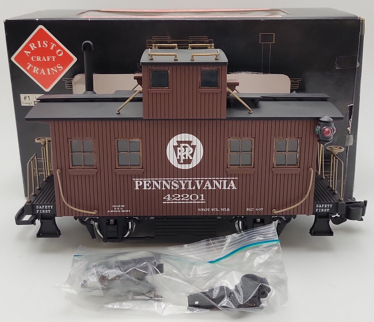 Aristo-Craft 42201 1 Scale Pennsylvania Bobber Caboose EX/Box