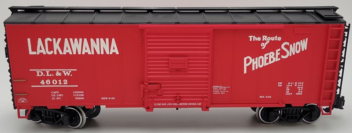 Aristo-Craft 46012 1 Gauge Lackawanna Boxcar - Metal Wheels EX/Box