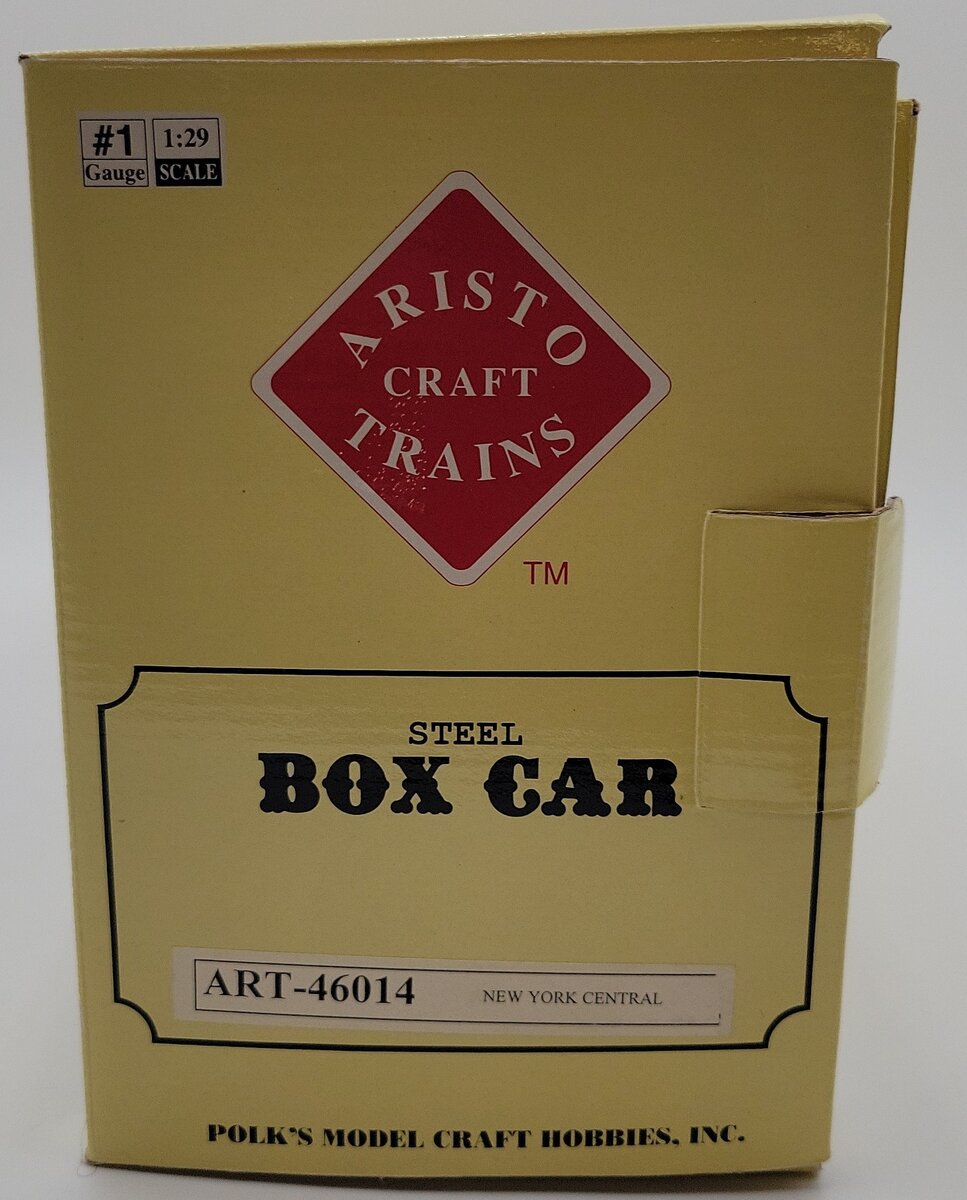 Aristo-Craft 46014 G Scale New York Central Boxcar - Metal Wheels EX/Box