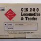 Aristo-Craft 80104 East Broad Top C-16 2-8-0 Steam Locomotive & Tender #25 EX/Box