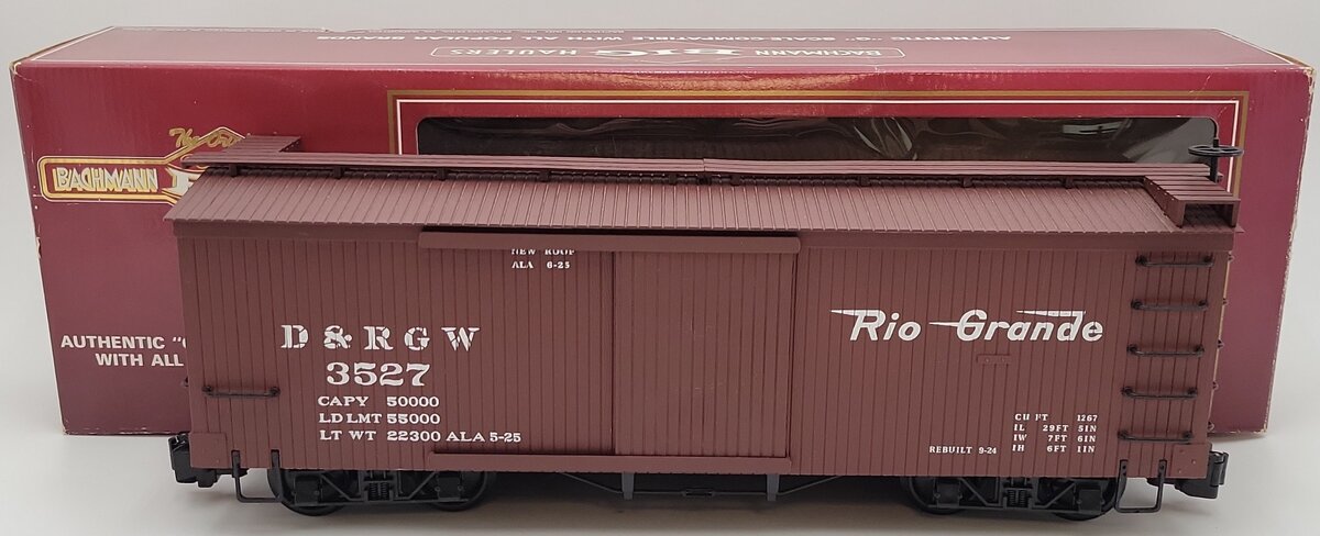 Bachmann 93348 G Scale Denver & Rio Grande Western Boxcar EX/Box