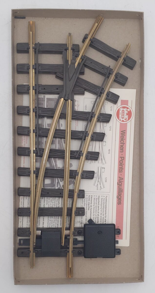 LGB 1200 G Scale Right Hand Manual Switch/Turnout LN/Box