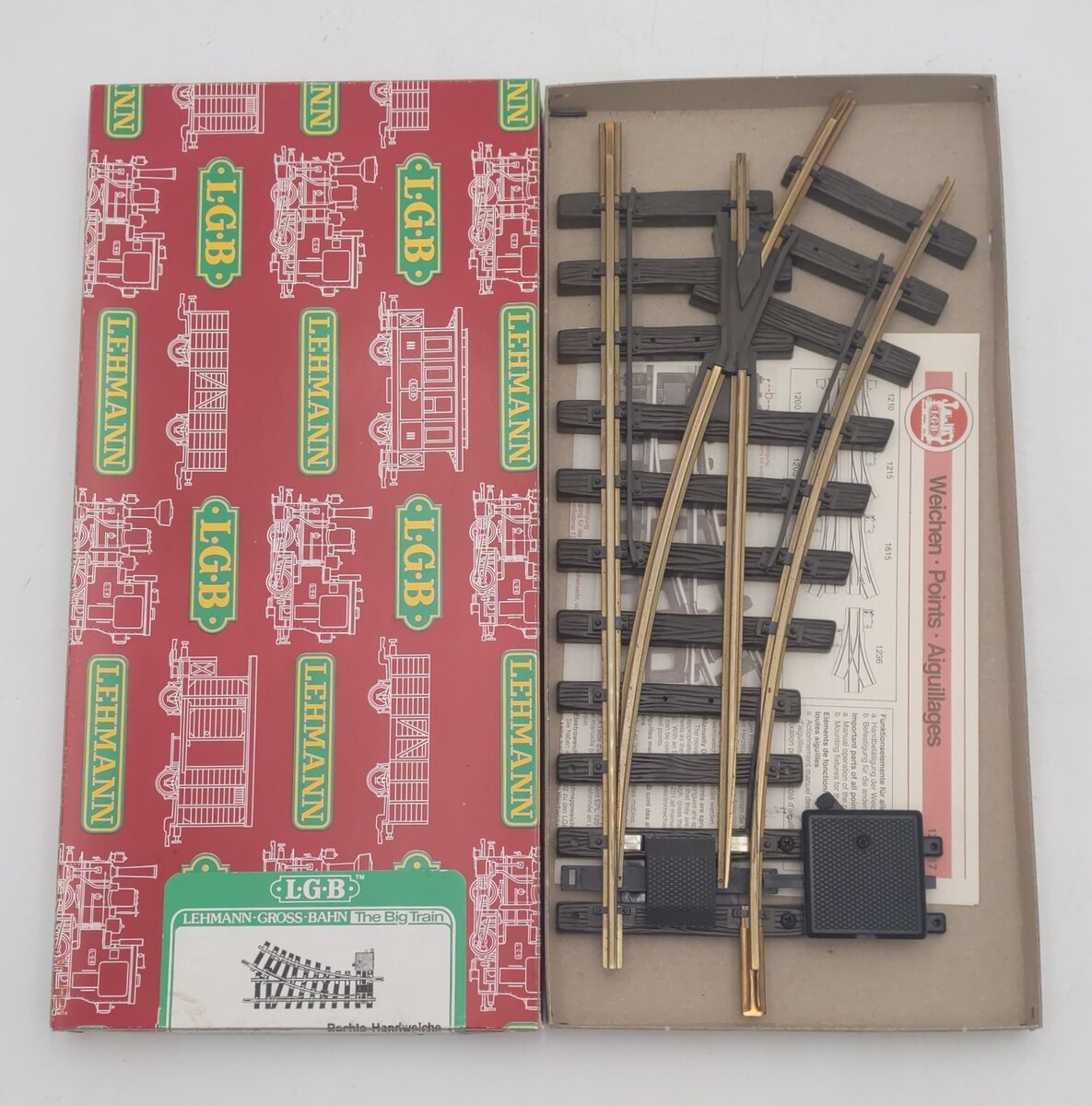 LGB 1200 G Scale Right Hand Manual Switch/Turnout LN/Box