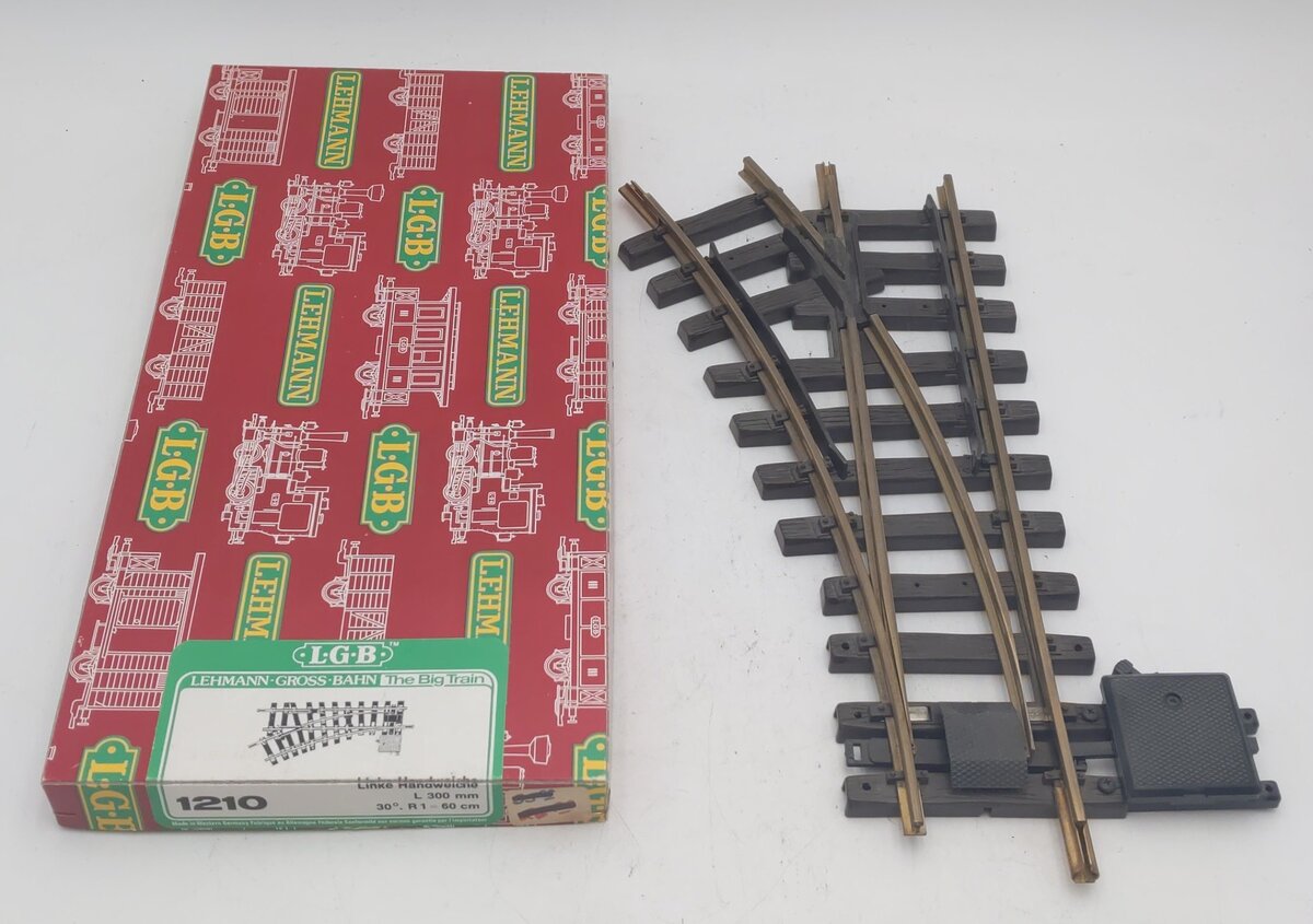 LGB 1210 G Gauge R1 Left Hand Manual Switch Turnout LN/Box