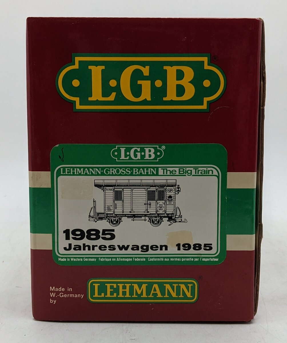 LGB 1985 G Scale Blue Postal Car (Metal Wheels) LN/Box