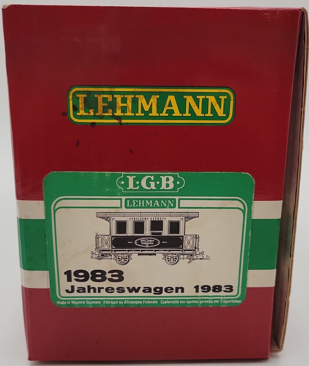 LGB 1983 G Scale Cream & Blue Passenger Car #102 EX/Box