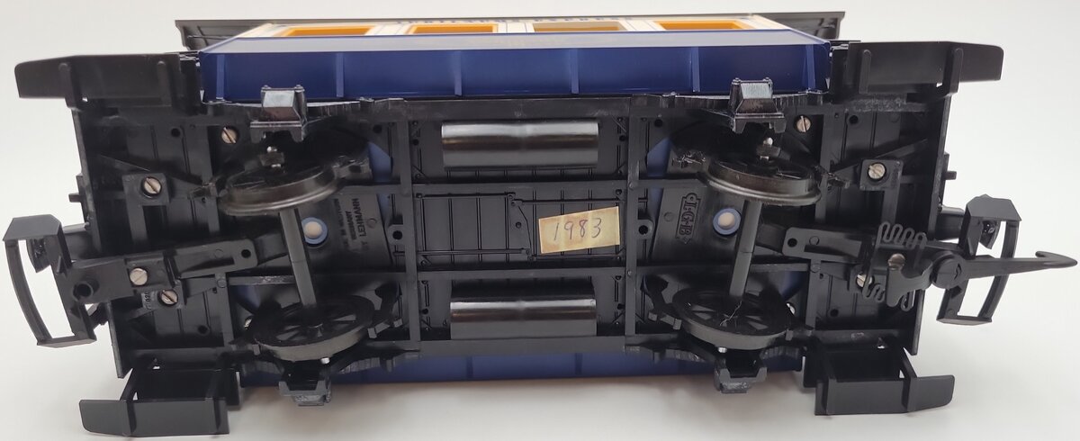LGB 1983 G Scale Cream & Blue Passenger Car #102 EX/Box