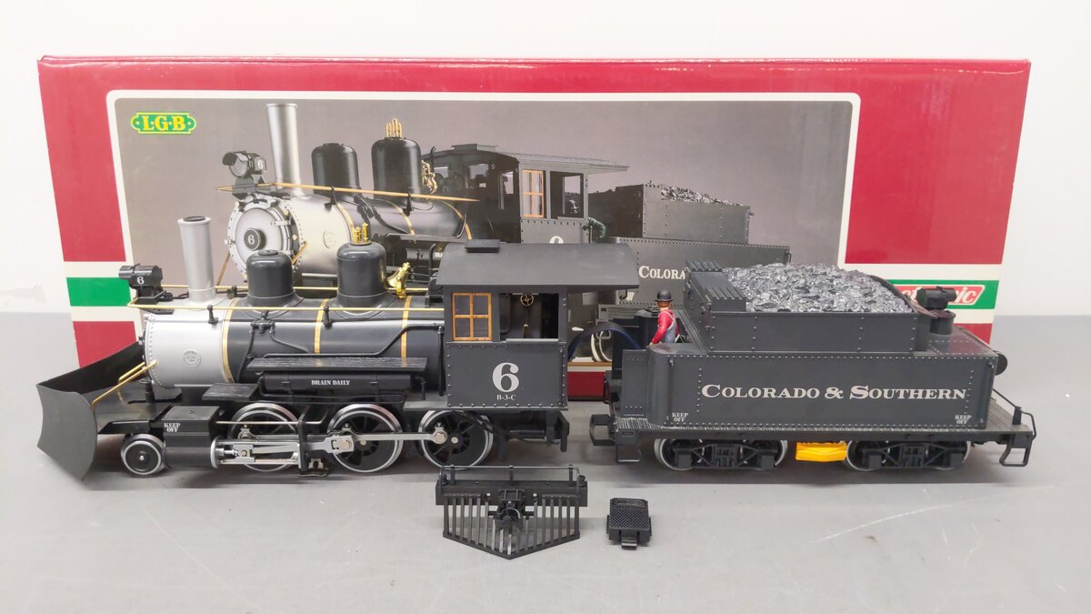 LGB 2019S G Gauge Colorado & Southern Mogul Steam Locomotive & Tender #6 LN/Box