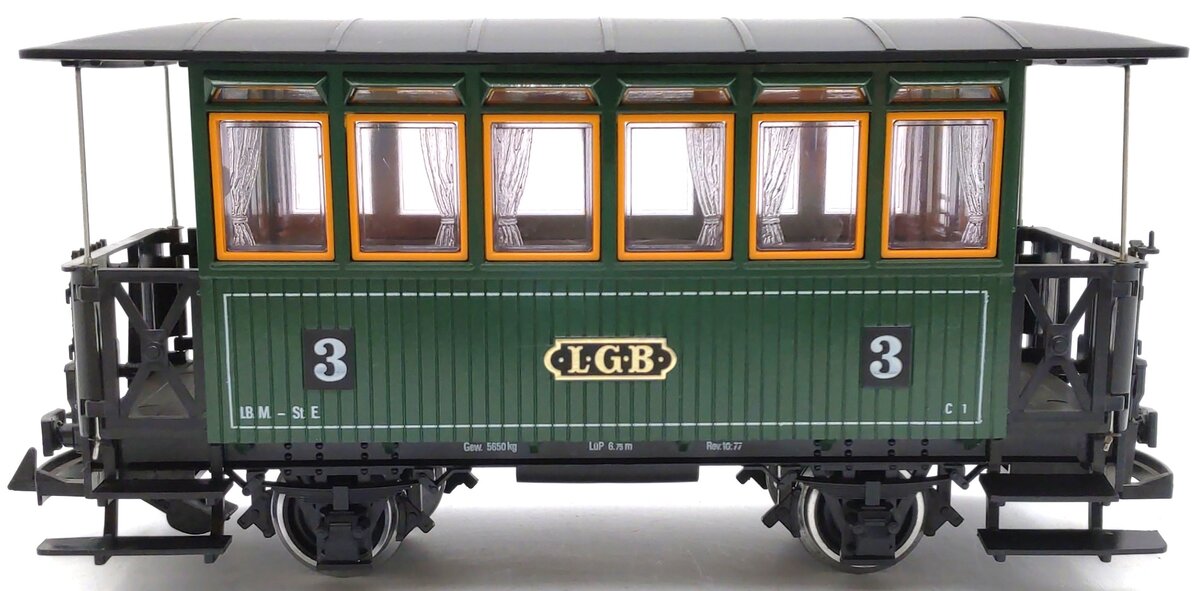 LGB 3040 G Scale LGB 3rd Class Green Coach Car #3 LN/Box