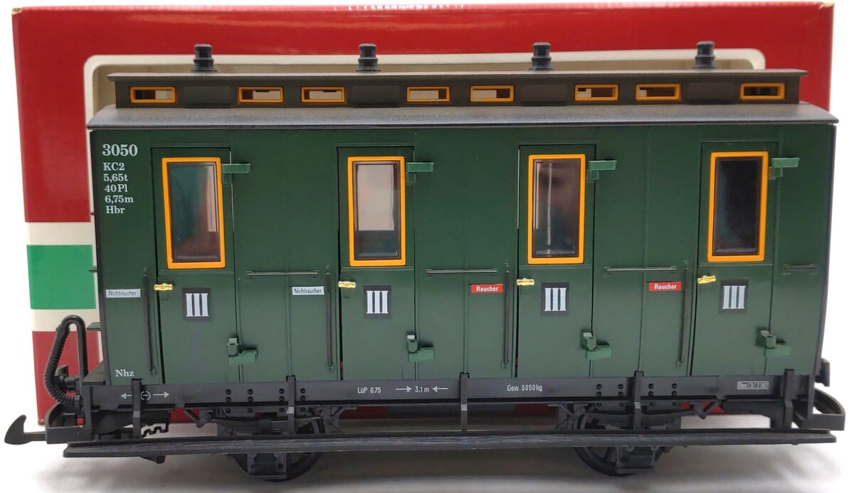 LGB 3050 G Gauge European 4-Wheel Passenger Car LN/Box