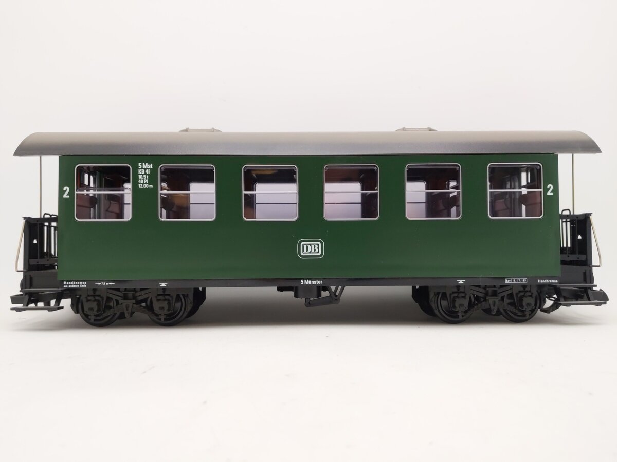 LGB 3070 DB 2nd Class Green 8 Wheel Passenger Car EX/Box