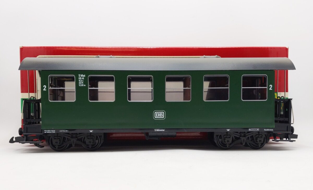LGB 3070 DB 2nd Class Green 8 Wheel Passenger Car EX/Box