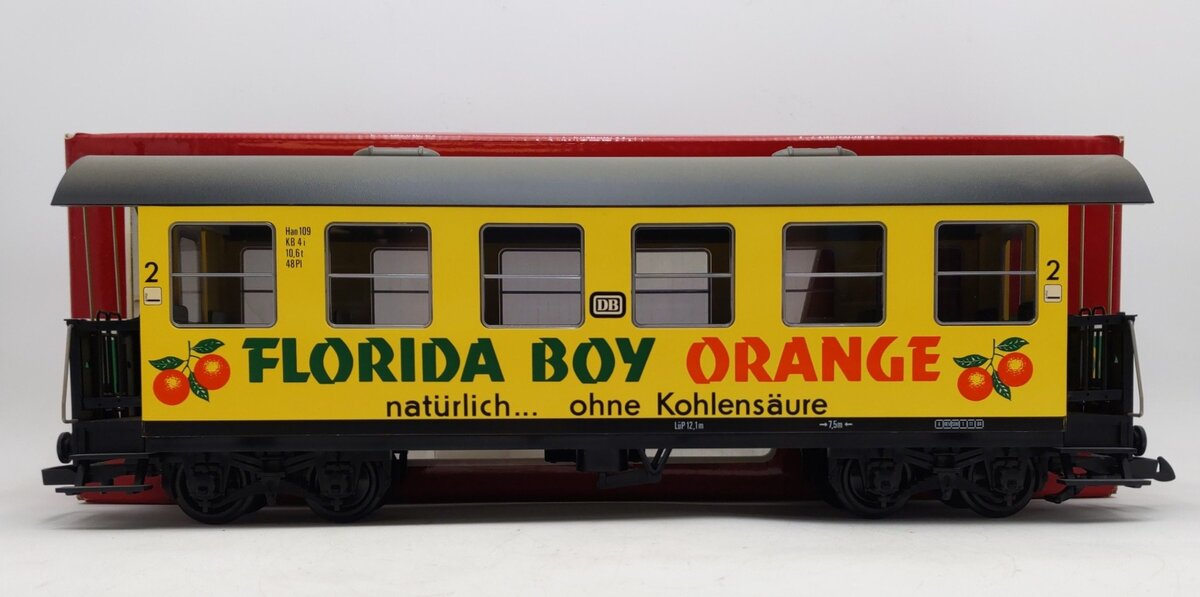 LGB 3072 G Scale Florida Boy Orange Passenger Car EX/Box