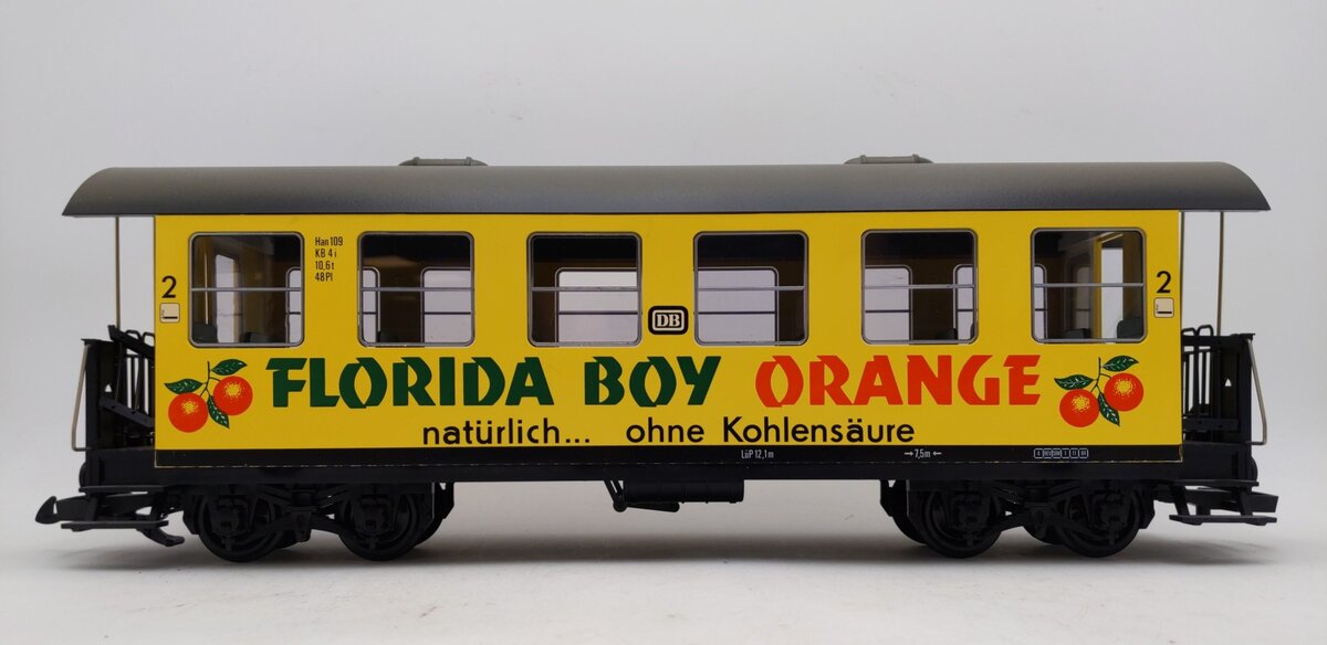 LGB 3072 G Scale Florida Boy Orange Passenger Car EX/Box