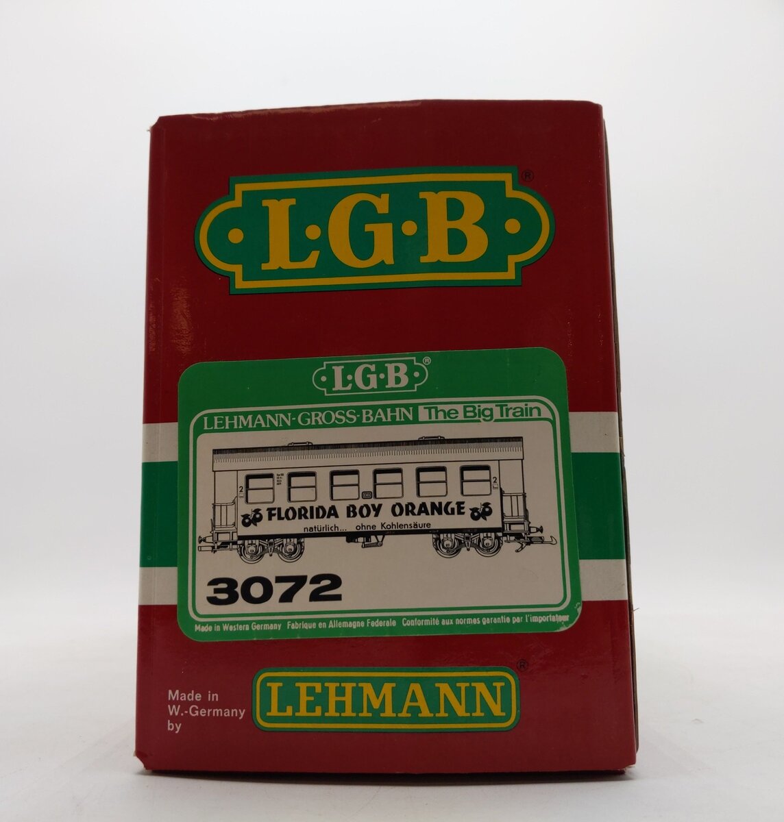 LGB 3072 G Scale Florida Boy Orange Passenger Car EX/Box