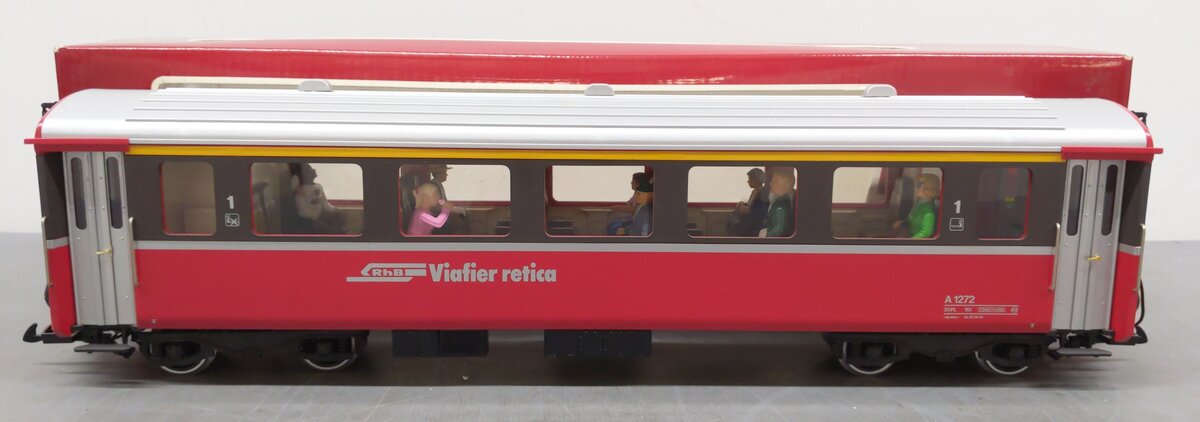 LGB 3067 G Scale Swiss 1st Class Rhatische Bahn Passenger Car - Metal Wheels EX/Box