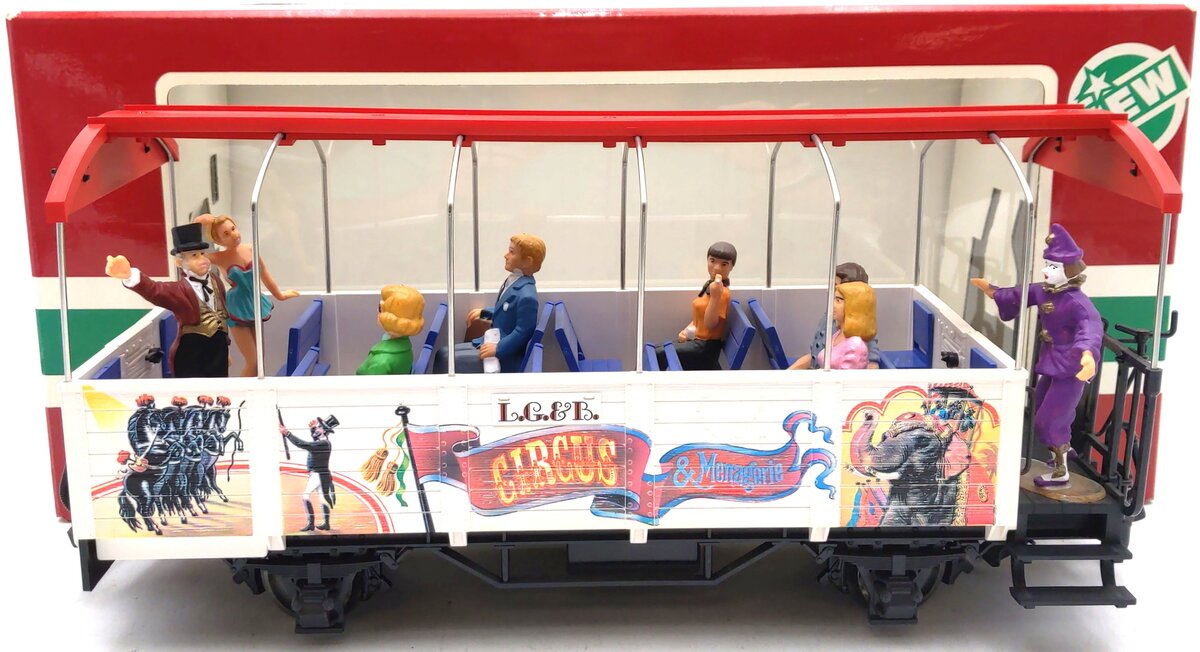 LGB 3125 Open Air Circus Passenger Car (Metal Wheels) EX/Box