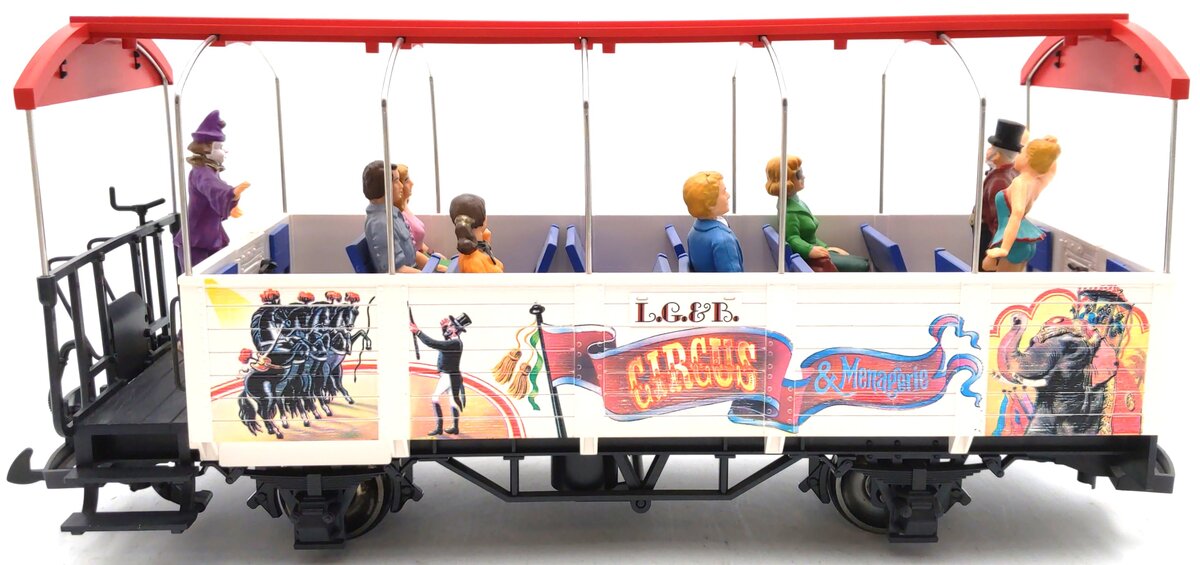 LGB 3125 Open Air Circus Passenger Car (Metal Wheels) EX/Box