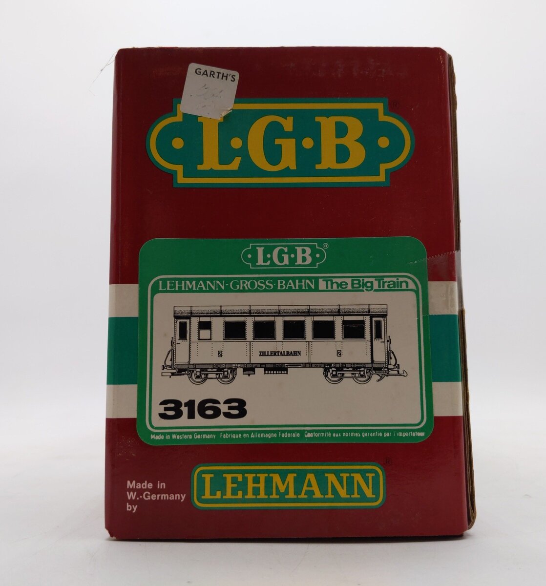 LGB 3163 G Scale Zillertalbahn Passenger Car EX/Box