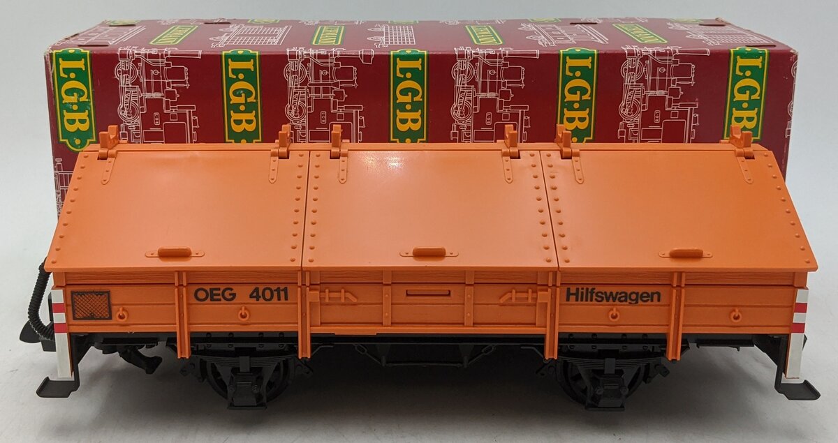 LGB 4011 G Scale OEG Low-Side Gondola w/ Covers LN/Box