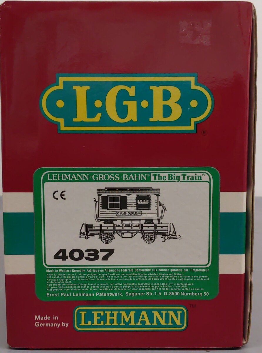 LGB 4037 G Scale Circus Flatcar with Cassa Trailer EX/Box