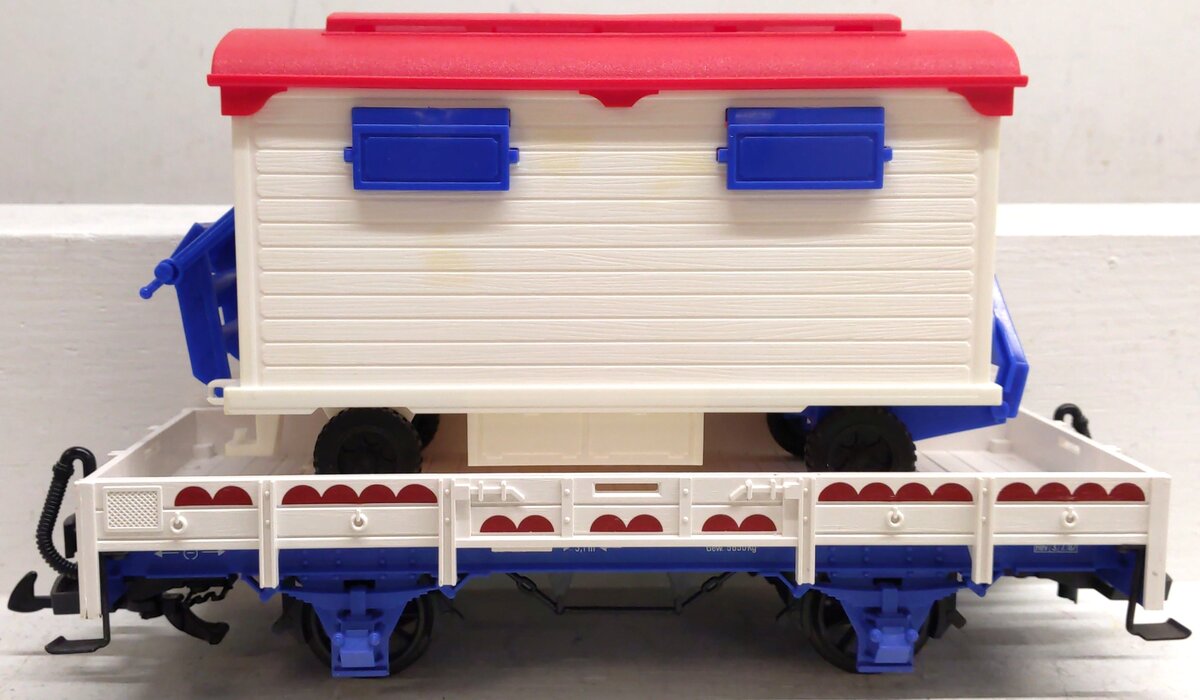 LGB 4037 G Scale Circus Flatcar with Cassa Trailer EX/Box