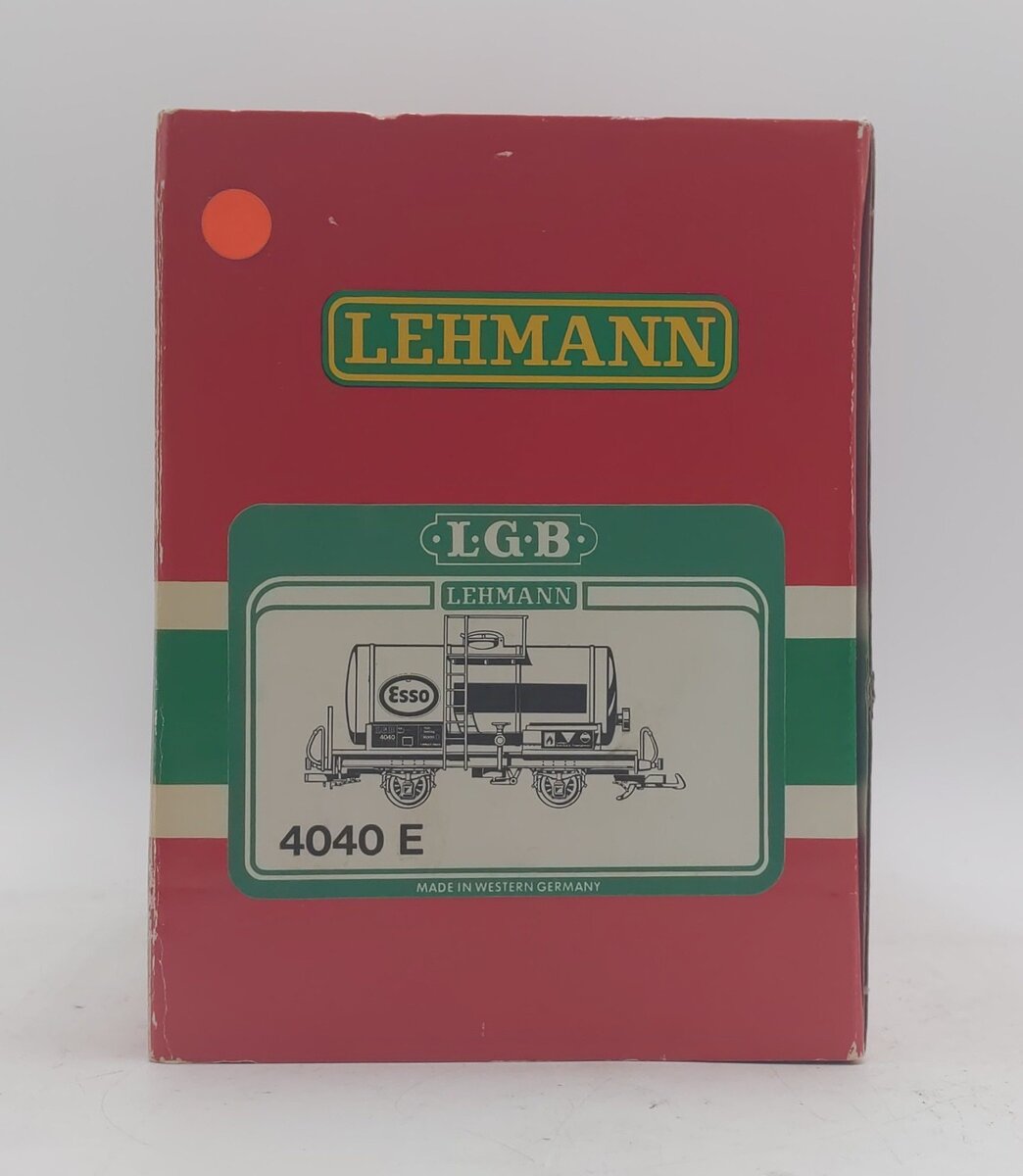 LGB 4040E G Scale Esso Short Single Dome Tank Car EX/Box