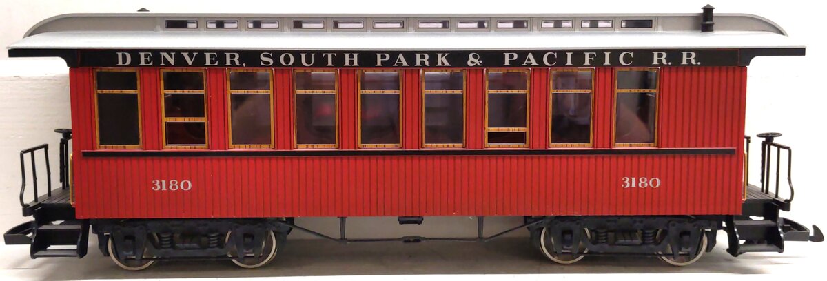 LGB 3180 G Scale Denver, South Park & Pacific Passenger Car (Metal Wheels) LN/Box