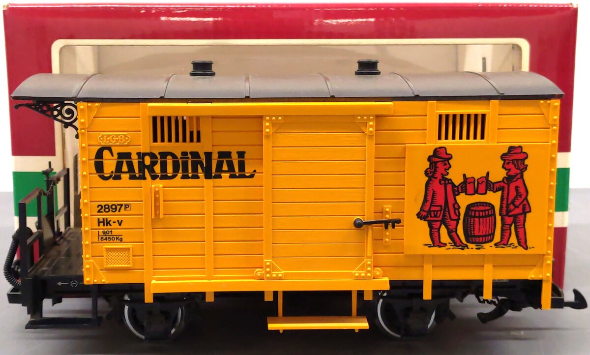 LGB 4034 G Scale Cardinal Short Boxcar #2897 (Metal Wheels) LN/Box