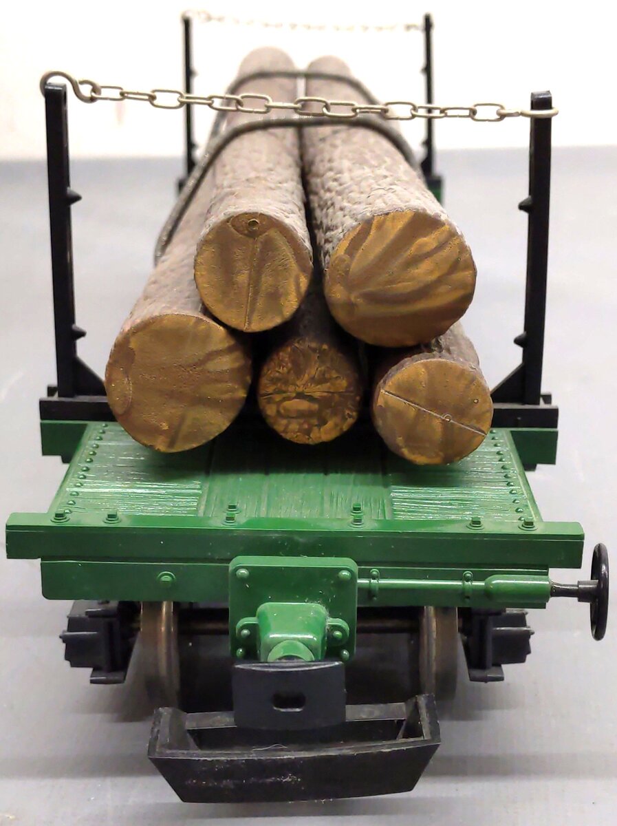 LGB 4066 G Flatcar w/ Log Load & Stakes - Metal Wheels LN/Box