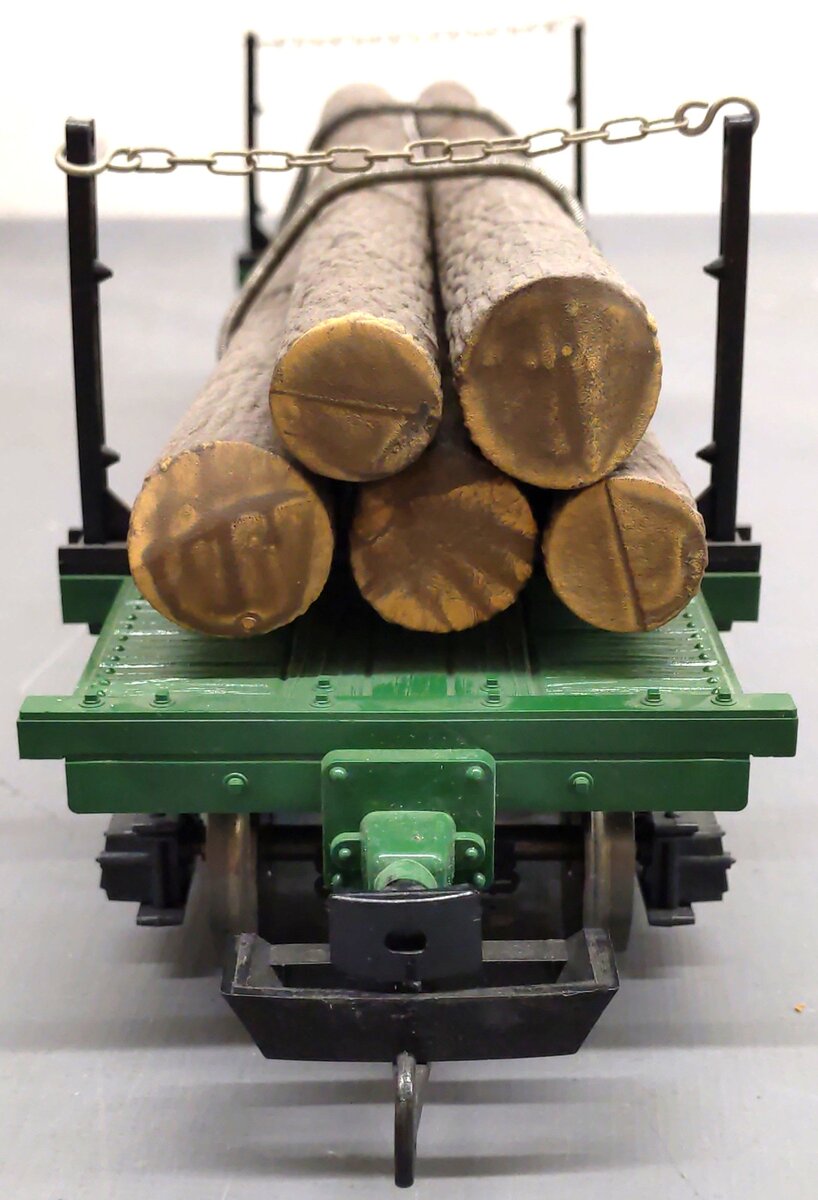 LGB 4066 G Flatcar w/ Log Load & Stakes - Metal Wheels LN/Box