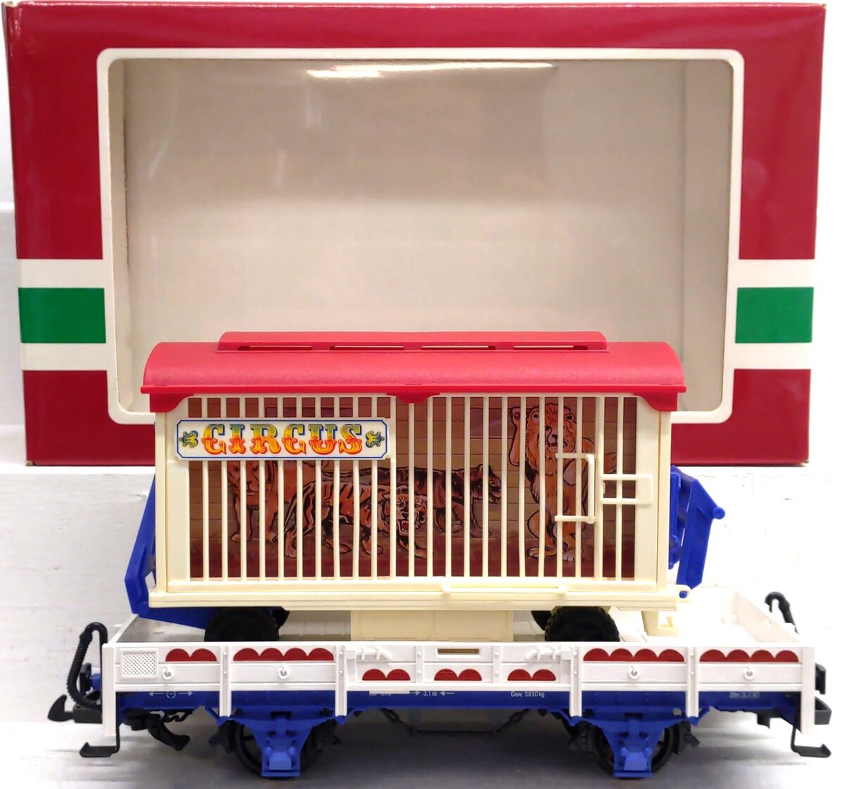 LGB 4038 G Scale Flatcar with Circus Cage W/O Animals LN/Box