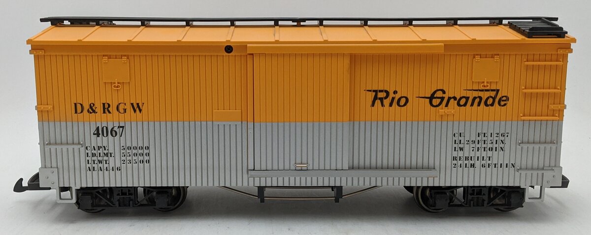 LGB 4067-D01 G Scale Denver & Rio Grande Western Boxcar #4067 - Metal Wheels LN/Box